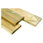 Vlonderplank vuren geimpregneerd 28x145 mm, lengte 2,40 m . HORNBACH