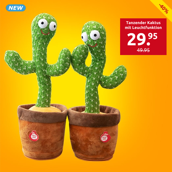 Tanzender Kaktus mit Leuchtfunktion