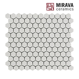 Mozaïektegel keramisch hexagon wit 29,6x25,8 cm | HORNBACH