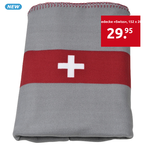 Fleecedecke «Swiss», 152 x 203 cm
