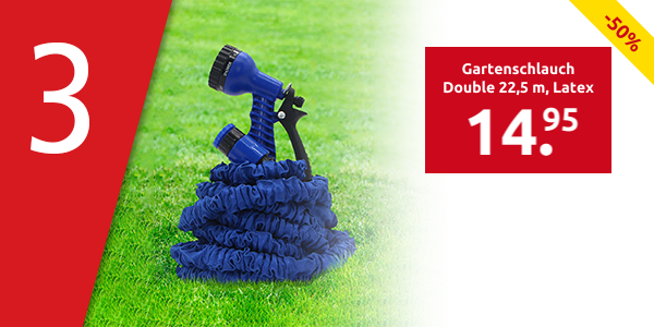 Gartenschlauch Double 22,5 m, Latex