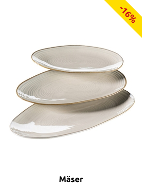 Mäser Platten «Nottingham», aus Porzellan, 3 Stück