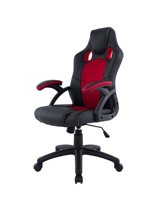 Bürostuhl «Racer», in Schwarz/Rot