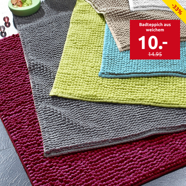 Badteppich aus weichem Schlingenfrottee, anthrazit