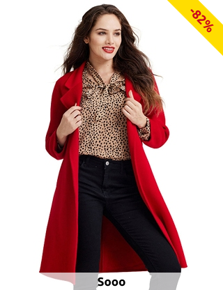 Wollmantel «Romantique», rot