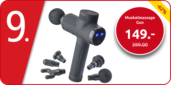 Muskelmassage Gun, 6 Geschwindigkeiten, 6 Massageköpfe