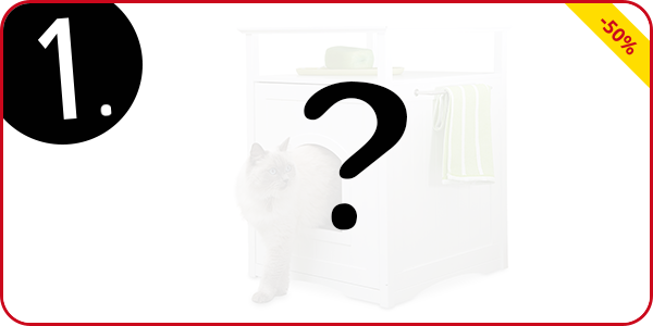 Katzen-WC-Schrank, neu: innen B 41 x H 47 x T 55 cm