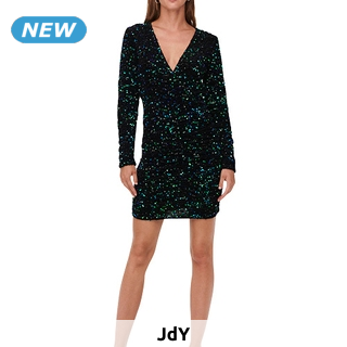 JACQUELINE de YONG Kleid mit Pailletten, blau