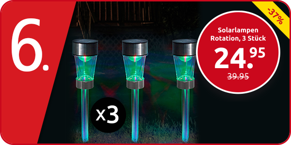 Solarlampen Rotation, 3 Stück