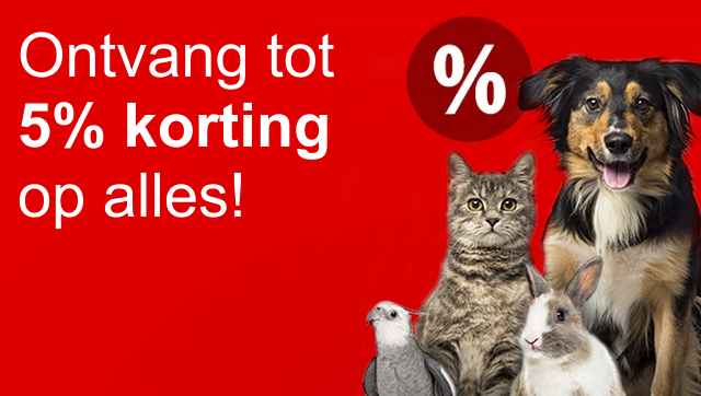 Ontvang 3% of 5% korting op alles!