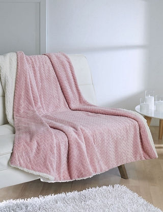 Fleecedecke «Popcorn, rosa