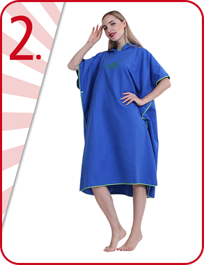 Badeponcho, 110 x 90 cm, blau