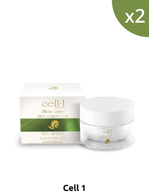 Cell-1 Regenerierende Gel-Creme mit Schneckenextrakt, 2 x 50 ml