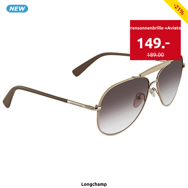 Longchamp Herrensonnenbrille «Aviateur», roségold