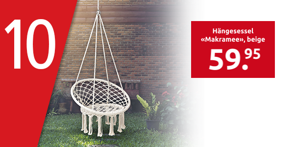 Hängesessel «Makramee», beige