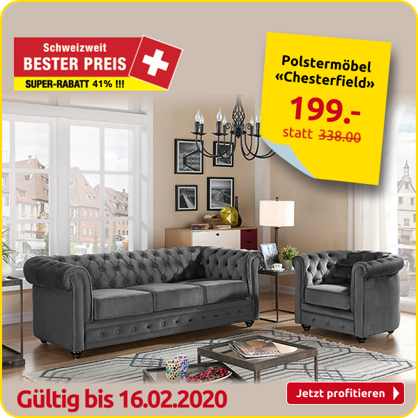 Sessel «Chesterfield», grau