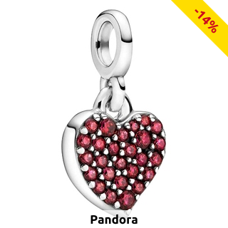 Pandora Schmuckstück «Love», Silber/rote Zirkonen