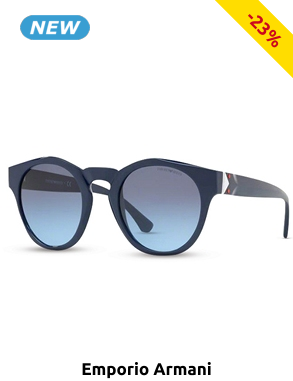 EMPORIO ARMANI Sonnenbrille, für Damen, blau mit blauen Gläsern