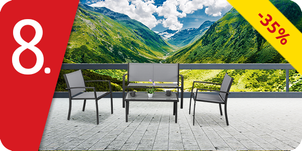 Gartenset «Primo», grau