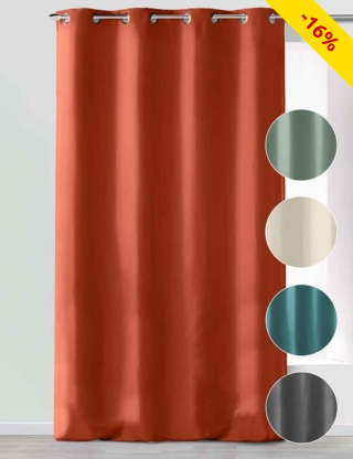 Vorhang «Absolu», H 260, B 140 cm, ziegelrot