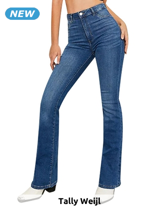 Tally Weijl Jeans im Schlaghosen-Stil, blau