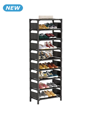 Kleines Schuhregal, 90 x 110 x 28 cm, gris