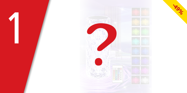 Lampe «Cristal», 16 Farben, H 19,5 cm