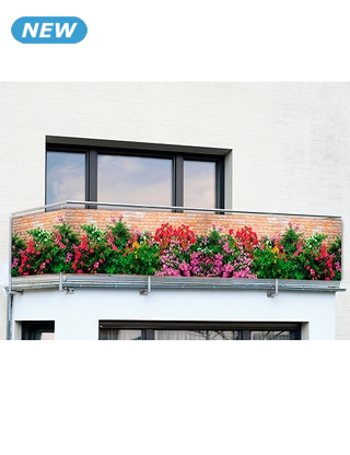 Balkonsichtschutz, bedruckt «Blumen»