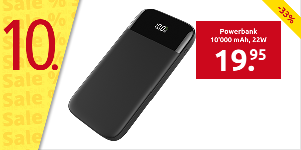 Powerbank «Fast charging», 10'000 mAh, 22W