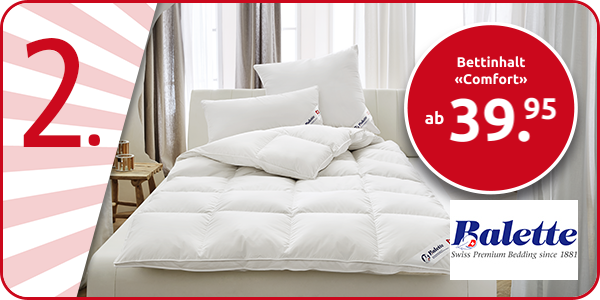 Bettinhalt «Comfort» mit echten Federn, Marke Balette