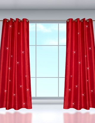 Vorhang «Silk», 140 x 240 cm, 1 Stück, rot