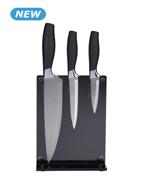 Messerset, 3-teilig, mit Halterung