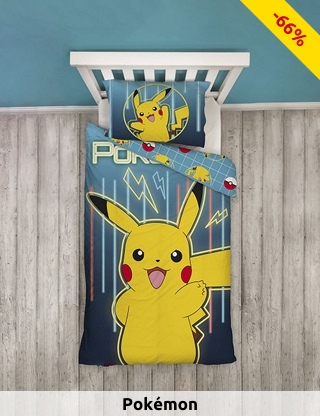 Garnitur für Kinder Double Face, 160 x 210 cm + 65 x 100 cm, «Pokémon»