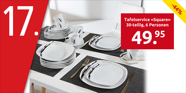Tafelservice «Square» 30-teilig, 6 Personen
