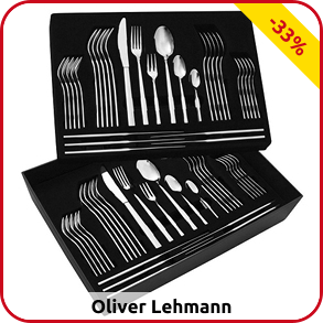 Oliver Lehmann Besteckkoffer «Cara», 72-teilig für 12 Personen