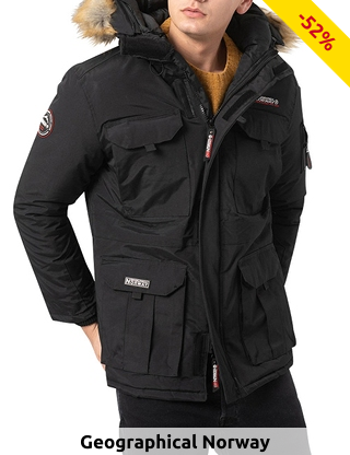 Geographical Norway Herrenparka «Bottle», schwarz