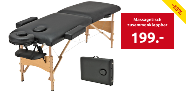 Massagetisch zusammenklappbar, 186 x 60 cm