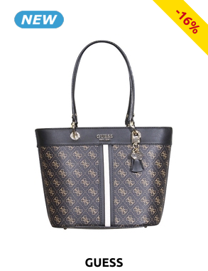 GUESS Handtasche Elite Tote «Noelle», braun mit dunkeln Henkeln