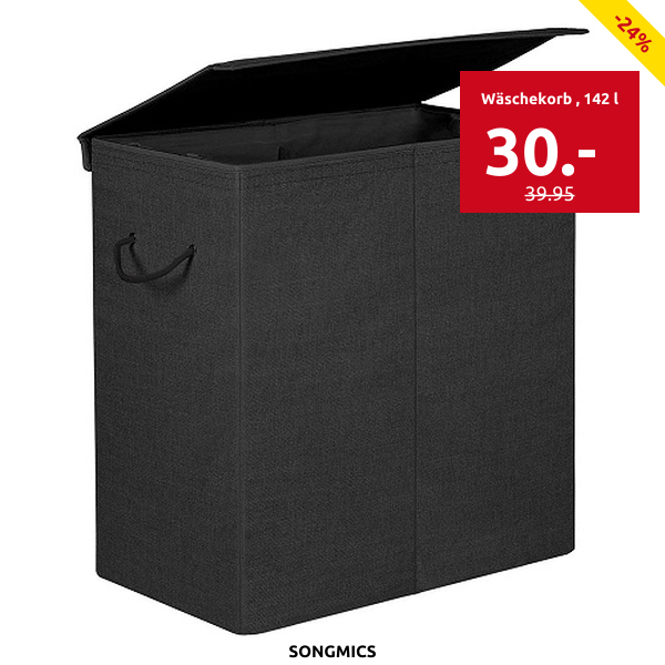 SONGMICS Wäschekorb mit herausnehmbarem Wäschesack, 142 l