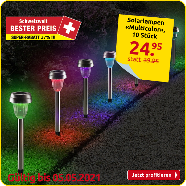 Solarlampen «Multicolor», 10 Stück