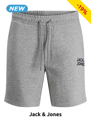 JACK & JONES Herrenshorts, dunkelgrau meliert