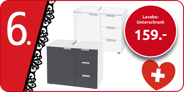 Lavabo-Unterschrank «Swiss 2» weiss