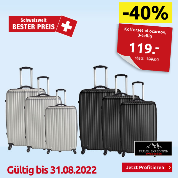 Kofferset «Locarno», 3-teilig, grau