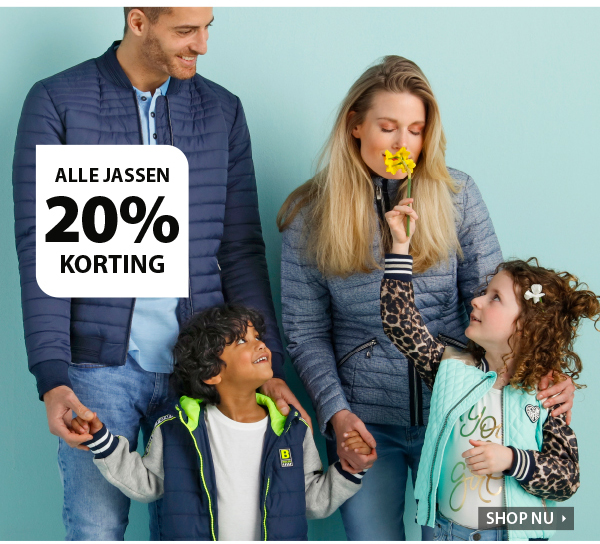 20% korting op alle jassen!