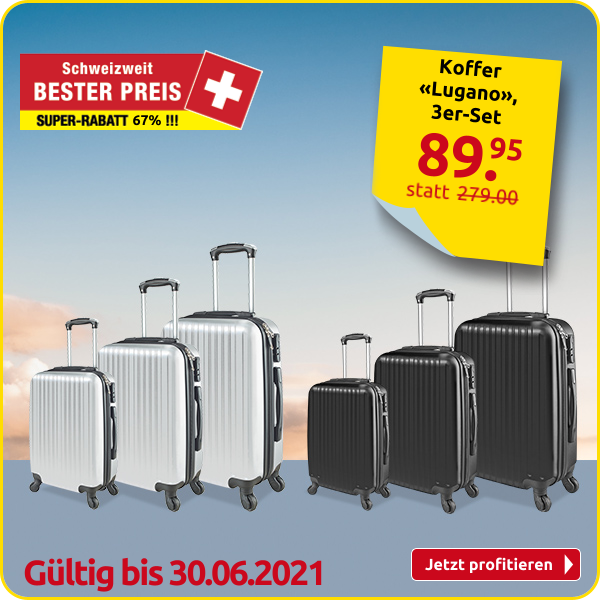 Koffer «Lugano», 3er-Set, grau