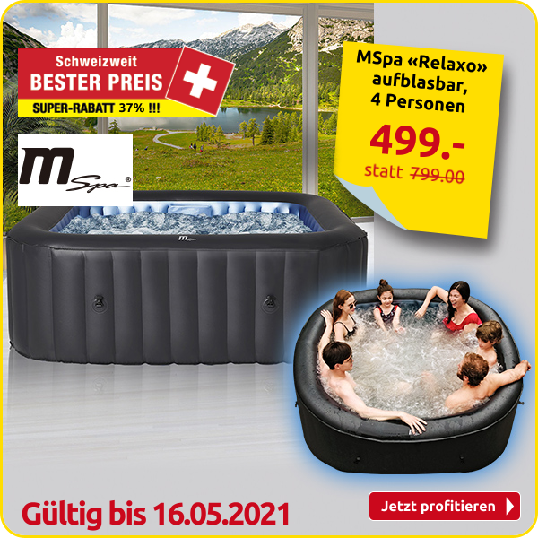 MSpa «Relaxo» aufblasbar, 4 Personen, 108 Jet-Düsen