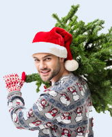 Weihnachtliche Olympiade mit Baumweitwurf und Baumsägen Weihnachtliche Olympiade mit Baumweitwurf und Baumsägen