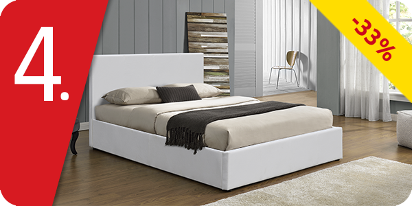 Polsterbett «Lova», 180 x 200 cm, weiss