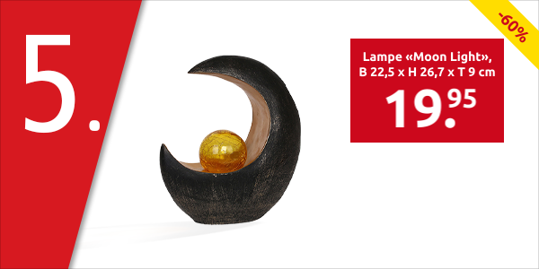 Lampe «Moon Light», B 22,5 x H 26,7 x T 9 cm