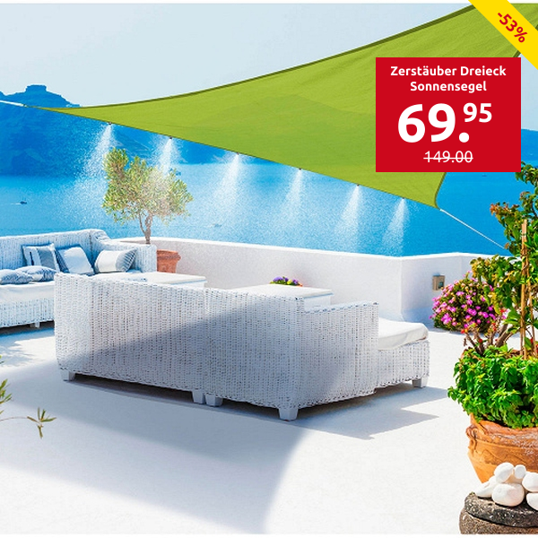 Zerstäuber Dreieck Sonnensegel, grün